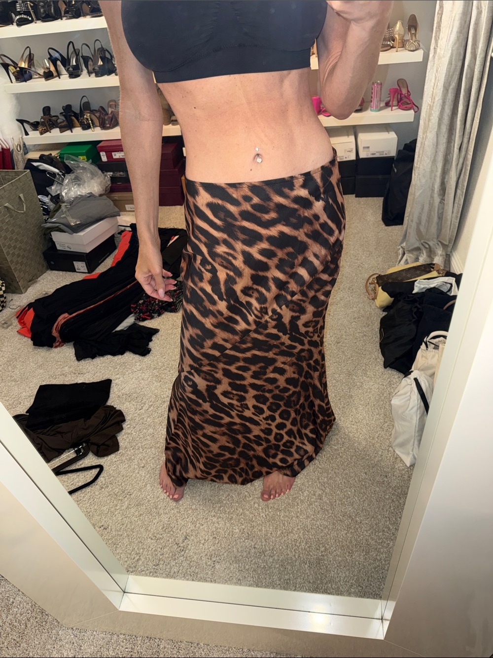 Amazon Leopard Print Maxi Skirt in Brown and Black - Picture 5 of 7